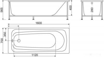 Ванна BelBagno BB102 160х70