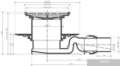 Трап/канал Pestan Confluo Standard Tide 4 Mask Gold