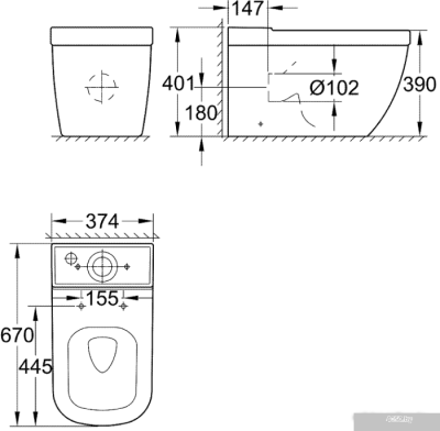 Унитаз Grohe Euro 39338000