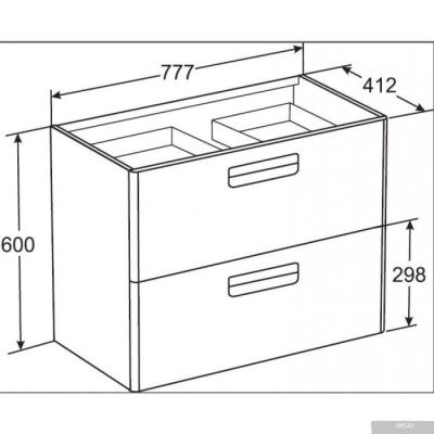 Roca Тумба с умывальником The Gap 80 A327470000 + ZRU9302877