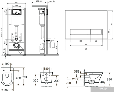 Унитаз Lavinia Boho Relfix Biore Rimless 6 в 1 77050182