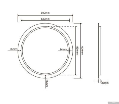 Roxen Зеркало Brimen 510195-60 60х60