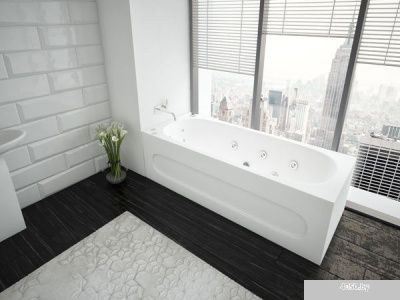 Ванна Aquatek Оберон 160x70 (экраном, слив слева)