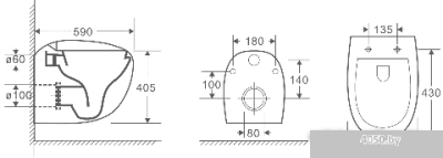 Унитаз WeltWasser Jeckenbach 004 GL-WT + Marberg 507 RD (белый глянец/хром)