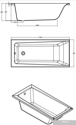 Ванна Cersanit Lorena 150x70 (с каркасом и экраном)