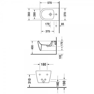 Биде Duravit ME by Starck [2288150000]