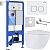 Roxen Antares в комплекте с инсталляцией StounFix Dual Fresh 6 в 1 533395 (кнопка: белый глянец)