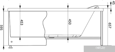 Ванна Aquanet Graciosa 150x90 L