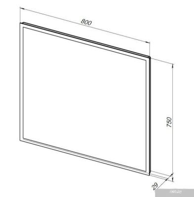 Aquanet Зеркало Оптима 80x75 Led 288965