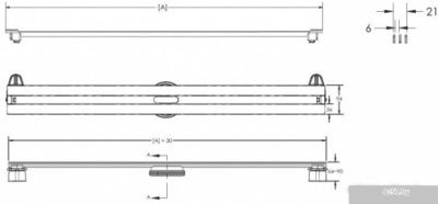 Berges Wasserhaus Super Slim 1000 091055 (хром глянец)
