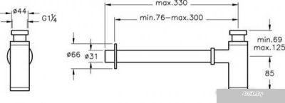 Сифон Vitra A45123EXP