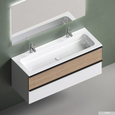 Sancos Тумба под умывальник Delta DL120W (дуб светлый/графит)