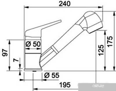 Смеситель Franke Novara Plus (серый)