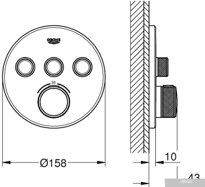 Смеситель Grohe Grohtherm SmartControl 29121000