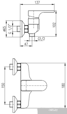 Смеситель Slezak RAV Юкон YU180.5CB (белый/хром)