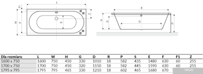 Ванна Excellent Oceana Slim 180x80 (с ножками)