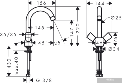 Смеситель Hansgrohe Logis 71221000