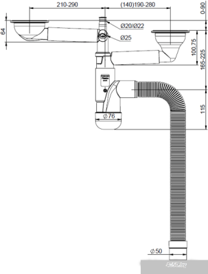 Сифон Prevex Flexloc FL2-D9CF4-01