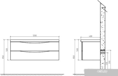 BelBagno Тумба под умывальник Etna-1000-2C-SO-RN-P (rovere nature)