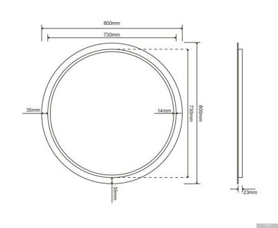 Roxen Зеркало Brimen 510195-80 80х80