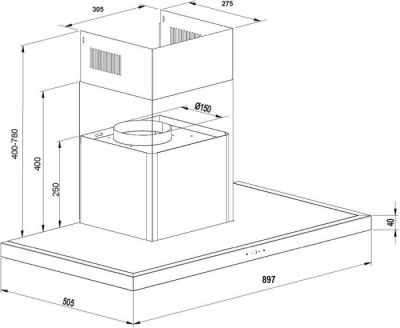 Кухонная вытяжка Schtoff AMG TD 900 Black (черный)