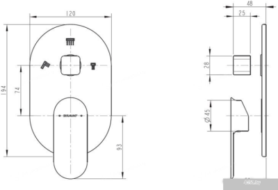 Смеситель Bravat Gina P69194C-ENG