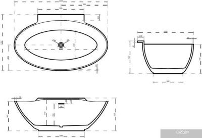 Ванна Abber 172x103 AB9237