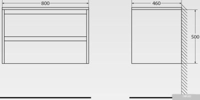 BelBagno Тумба под умывальник Kraft-800-2C-SO-PP (pino pasadena)