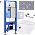 Roxen Antares Bidet в комплекте с инсталляцией StounFix Dual Fresh 6 в 1 966135 (кнопка: серый бетон