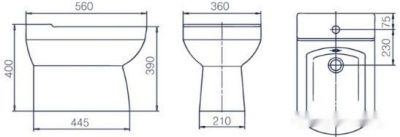 Биде Kirovit Домино Престиж