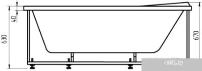 Ванна Aquatek Бетта 150x95L (с экраном)