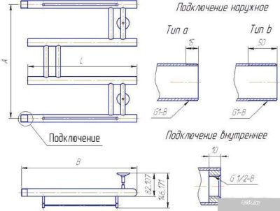 Полотенцесушитель Gloss & Reiter Модерн М3 50х50