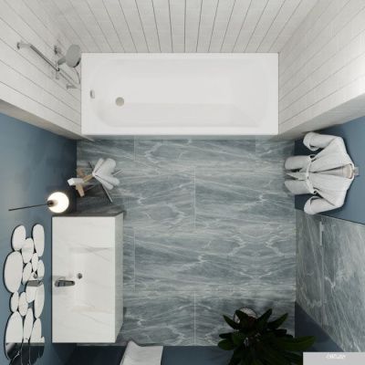 Ванна 1AcReal Дюна 150х70 (с каркасом и экраном)