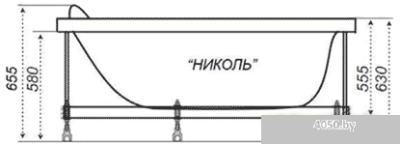 Ванна Triton Николь (правая) 160x100