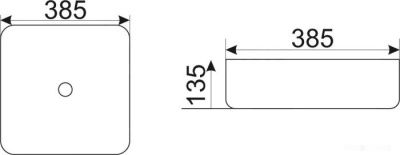 Умывальник CeramaLux D1303H004