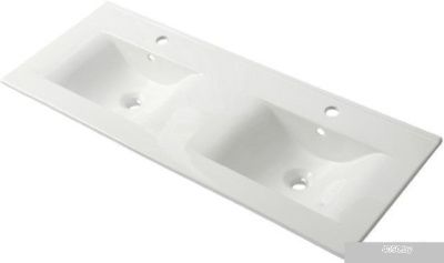 ЗОВ Тумба с умывальником Парма 120 P120LWP0MWHMC1A-OL120 (белый/белый галифакс)