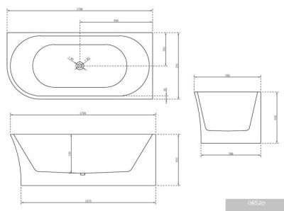 Ванна Abber 170x78 AB9257-1.7 R