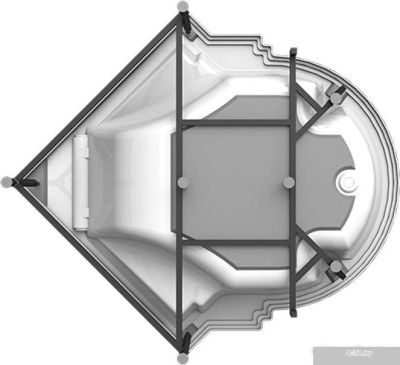 Ванна Fra Grande Монте-Карло 149x149 4-01-0-0-1-402 (белый)
