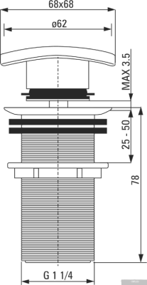 Донный клапан Deante Click-Clack NHC 011A