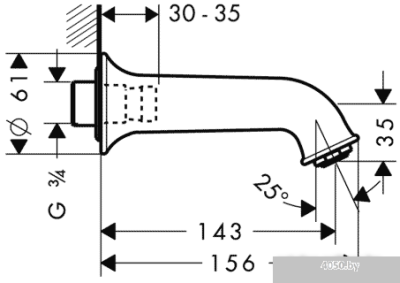 Излив Hansgrohe Talis Classic 14148