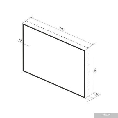 Wellsee Зеркало с фоновой LED-подсветкой 7 Rays' Spectrum 172200870, 70 х 50 см (с сенсором и регули