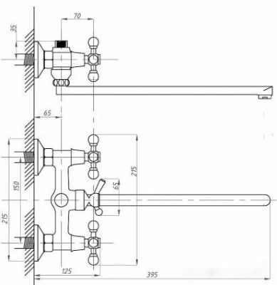 Смеситель Fauzt FZs-421-54