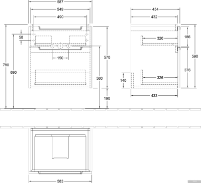 Villeroy & Boch Тумба под умывальник Subway 2.0 A90910E8