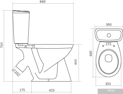 Унитаз Santek Бриз (1WH302138)