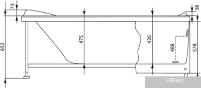 Ванна Aquanet Grenada 180x90