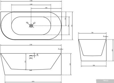 Ванна Abber 170x78 AB9258-1.7 R