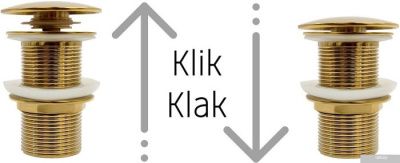 Донный клапан Rea Gold Klik-Klak (без отверстия для перелива)