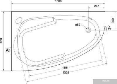 Ванна Cersanit Joanna 150x95 L [S301-007]