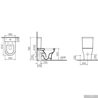 Унитаз Vitra Zentrum 5781B003-0075