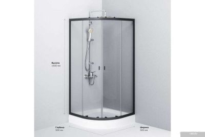 AM.PM X-Joy Twin Slide W88G-205-090BT64 90x90